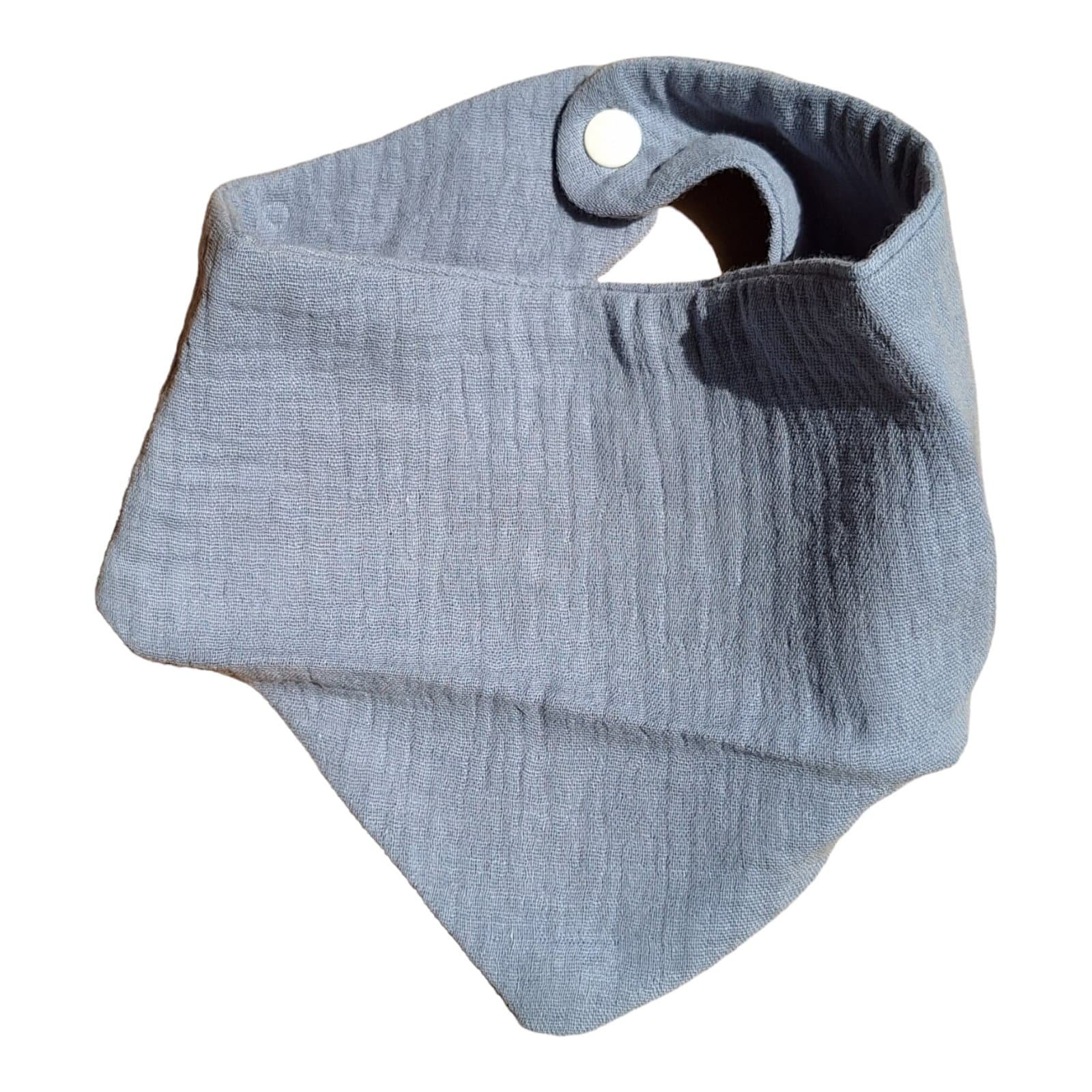 Muslin cotton bandana-dark Dusty blue