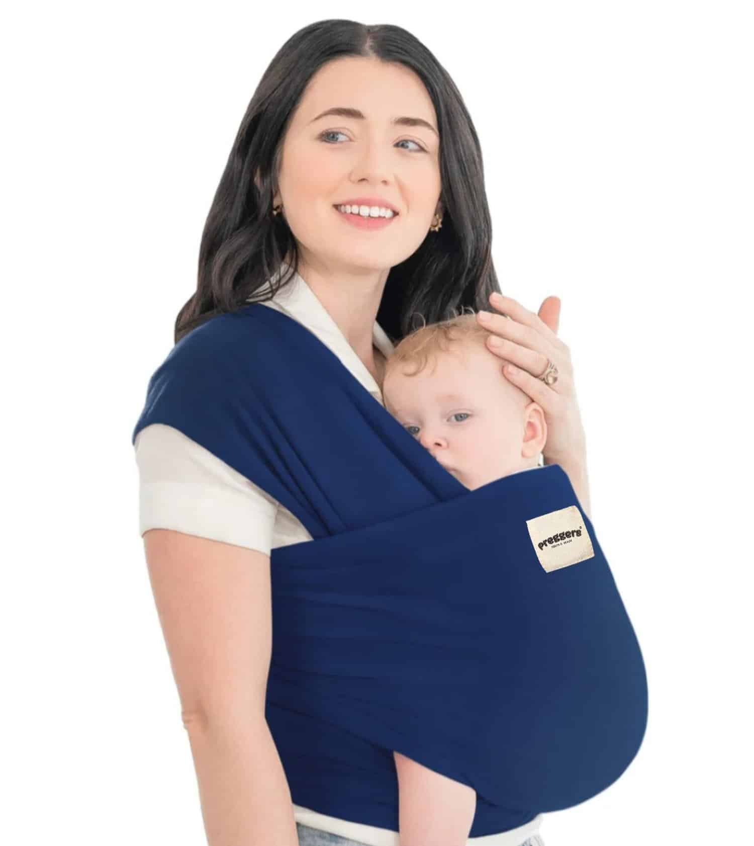Baby wrap carrier with rings-Midnight